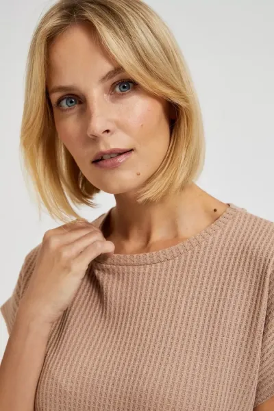Marisse Women's Blouse L-Ts-4315 Coffee