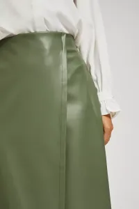 Voskovaná midi sukňa