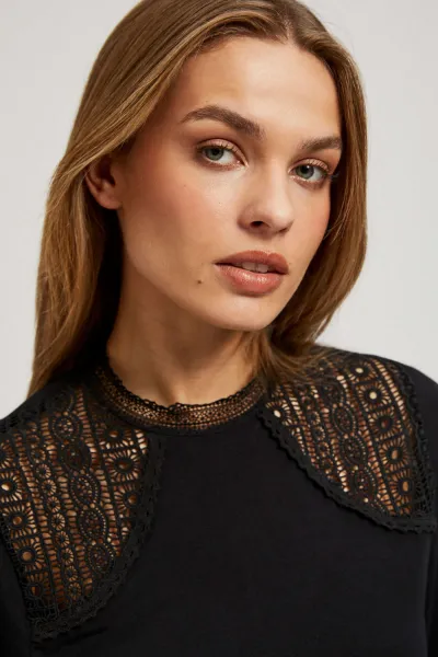 Marisse Blouse With Decorative Lace