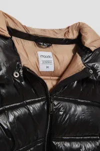 Marisse Short Quilted Black Jacket With A Hood