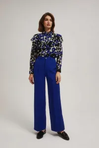 Marisse Blue Wide-Leg Creased Trousers