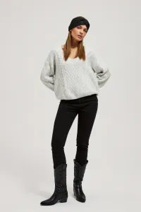 Marisse Gray V-Neck Sweater