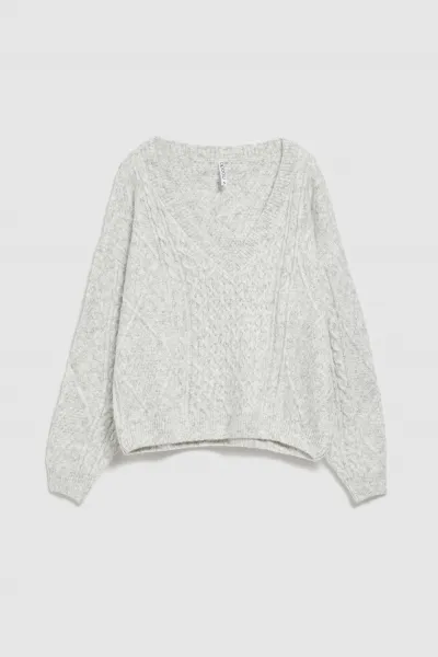 Marisse Gray V-Neck Sweater
