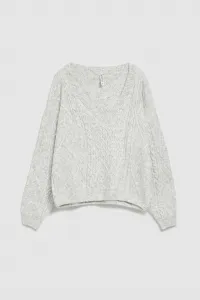 Marisse Gray V-Neck Sweater