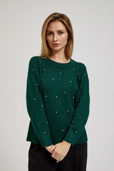 Marisse Sweater With Rhinestones