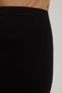 Marisse Black Midi Pencil Skirt With Slit