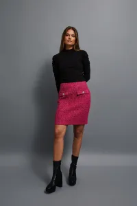 Marisse Pink Tweed Skirt
