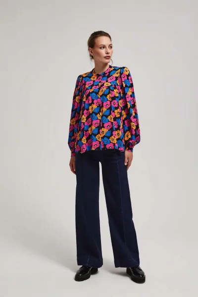 Marisse Black Floral Shirt