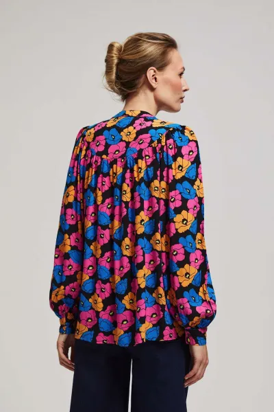 Marisse Black Floral Shirt