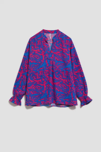Marisse Fuchsia V-Neck Shirt