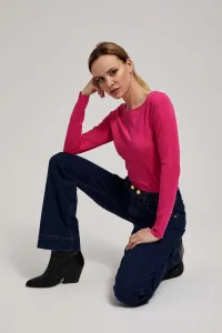 Marisse Mid-Rise Wide-Leg Jeans In Navy Blue
