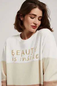 Marisse Dark Beige Printed Sweatshirt