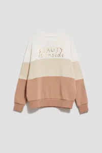 Marisse Dark Beige Printed Sweatshirt