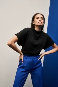 Marisse Elegant Blouse With Wide Sleeves, Black
