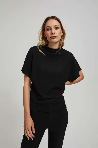 Marisse Elegant Blouse With Wide Sleeves, Black