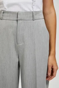 Marisse Gray Straight-Leg Suit Trousers With Pockets