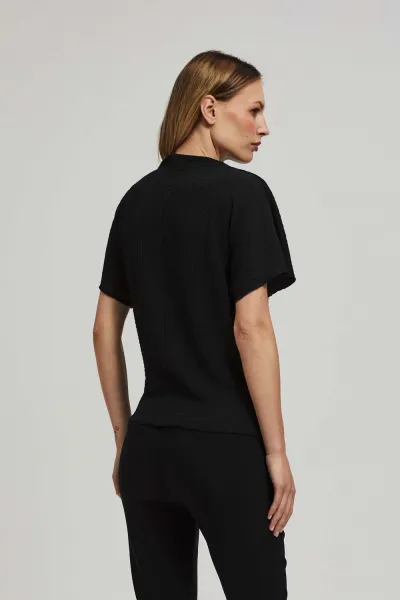 Marisse Elegant Blouse With Wide Sleeves, Black