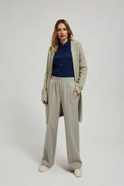 Marisse Long Cardigan With Pockets, Sand Color