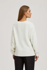 Marisse Pearl Beaded V-Neck Sweater