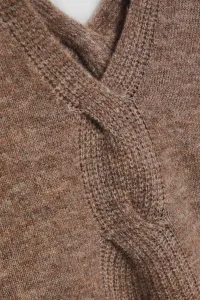 Marisse Dark Beige V-Neck Sweater