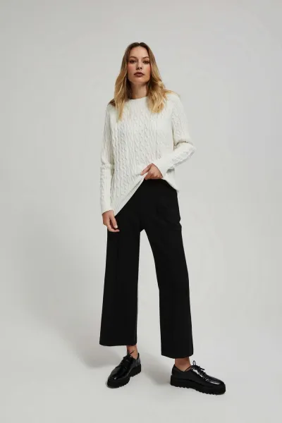 Marisse Sweater With Decorative Weave