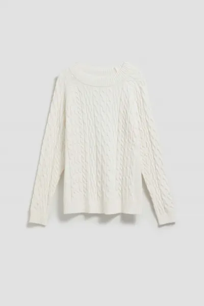 Marisse Sweater With Decorative Weave