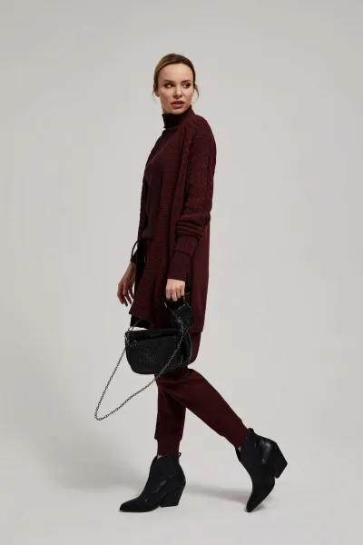 Marisse Long Chestnut Cardigan