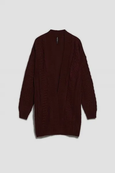 Marisse Long Chestnut Cardigan