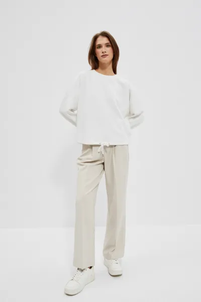 Marisse Women's Sweatshirt L-Bl-4013 Off White