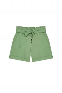 Marisse Plain Shorts With Ties L-Sh-3723 Palm