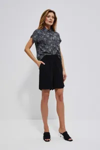 Marisse High-Waisted Viscose Shorts L-Sh-3719 Black