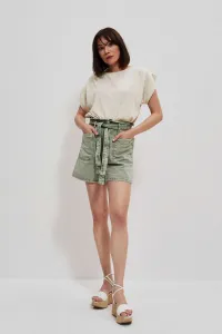 Marisse Paperbag Denim Shorts L-Sh-3713 Cold Brown