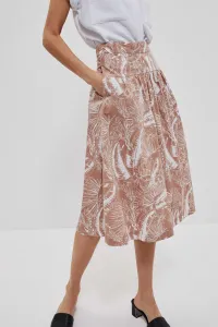 Marisse Patterned Skirt With Pockets L-Sc-3708 Toffee