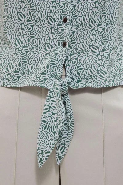 Marisse Patterned Shirt Blouse L-Ko-3731 Forest