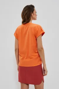 Marisse Cotton V-Neck Blouse L-Ts-3742 Melon