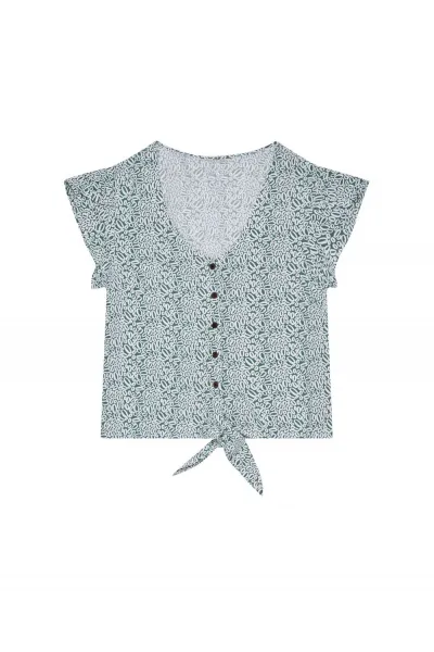 Marisse Patterned Shirt Blouse L-Ko-3731 Forest