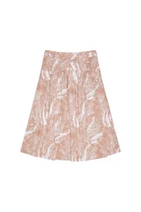 Marisse Patterned Skirt With Pockets L-Sc-3708 Toffee
