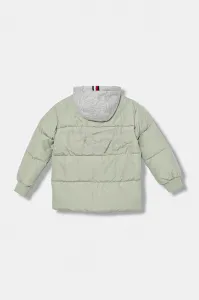 Detská páperová bunda Tommy Hilfiger béžová farba, KB0KB09815