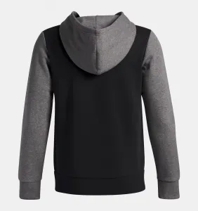 Under Armour RIVAL FLEECE COLORBLOCK Chlapčenská mikina, čierna, veľkosť L