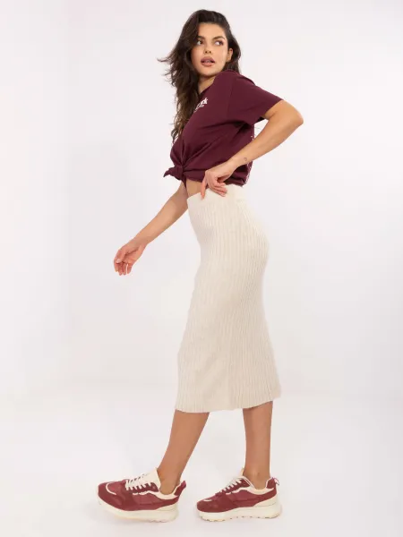 Skirt-D93020M50243A1-light beige