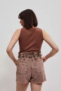 Marisse Chocolate Ribbed Top