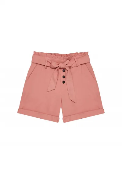 Marisse Plain Shorts With Ties L-Sh-3723 Terra Cotta