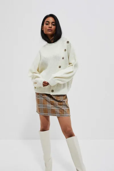 Women's sweater with decorative buttons