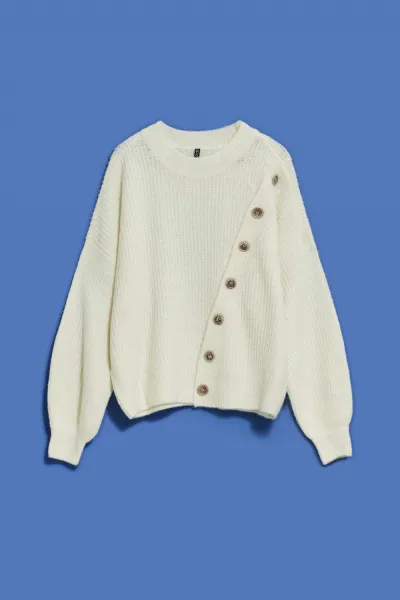 Women's sweater with decorative buttons