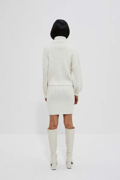 Svetrové šaty Marisse Off White