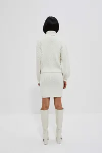 Svetrové šaty Marisse Off White