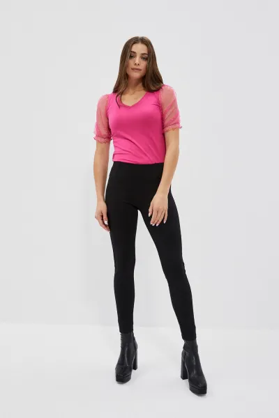 Marisse Short Blouse L-Ts-4000 Pink/Blue