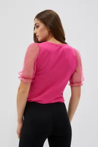 Marisse Short Blouse L-Ts-4000 Pink/Blue