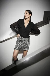 Houndstooth mini sukňa
