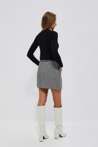 Houndstooth mini sukňa